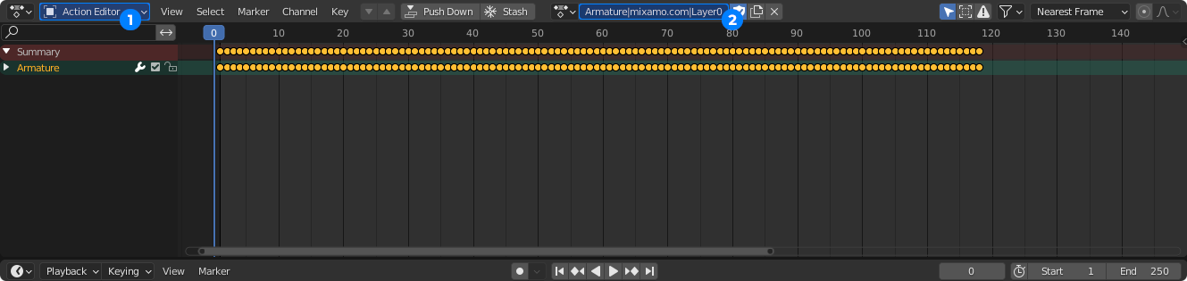 Action editor
